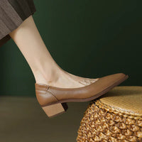 Cora™ | Women's Pointed Toe Block Heel Pumps Slip On Mid Heel Shoes