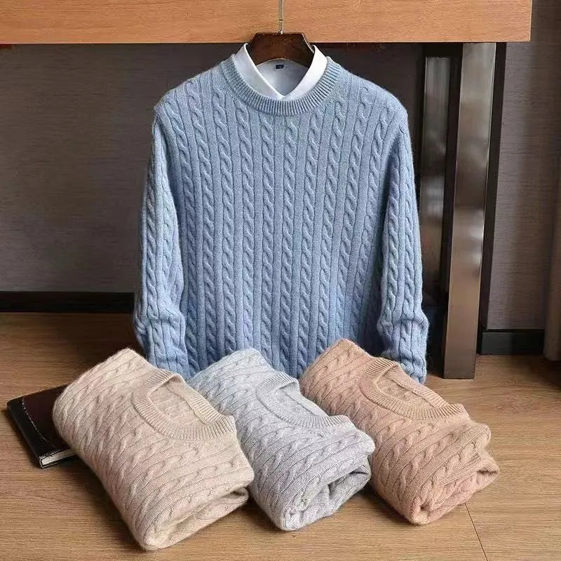 Biella Cotton Cable Sweater
