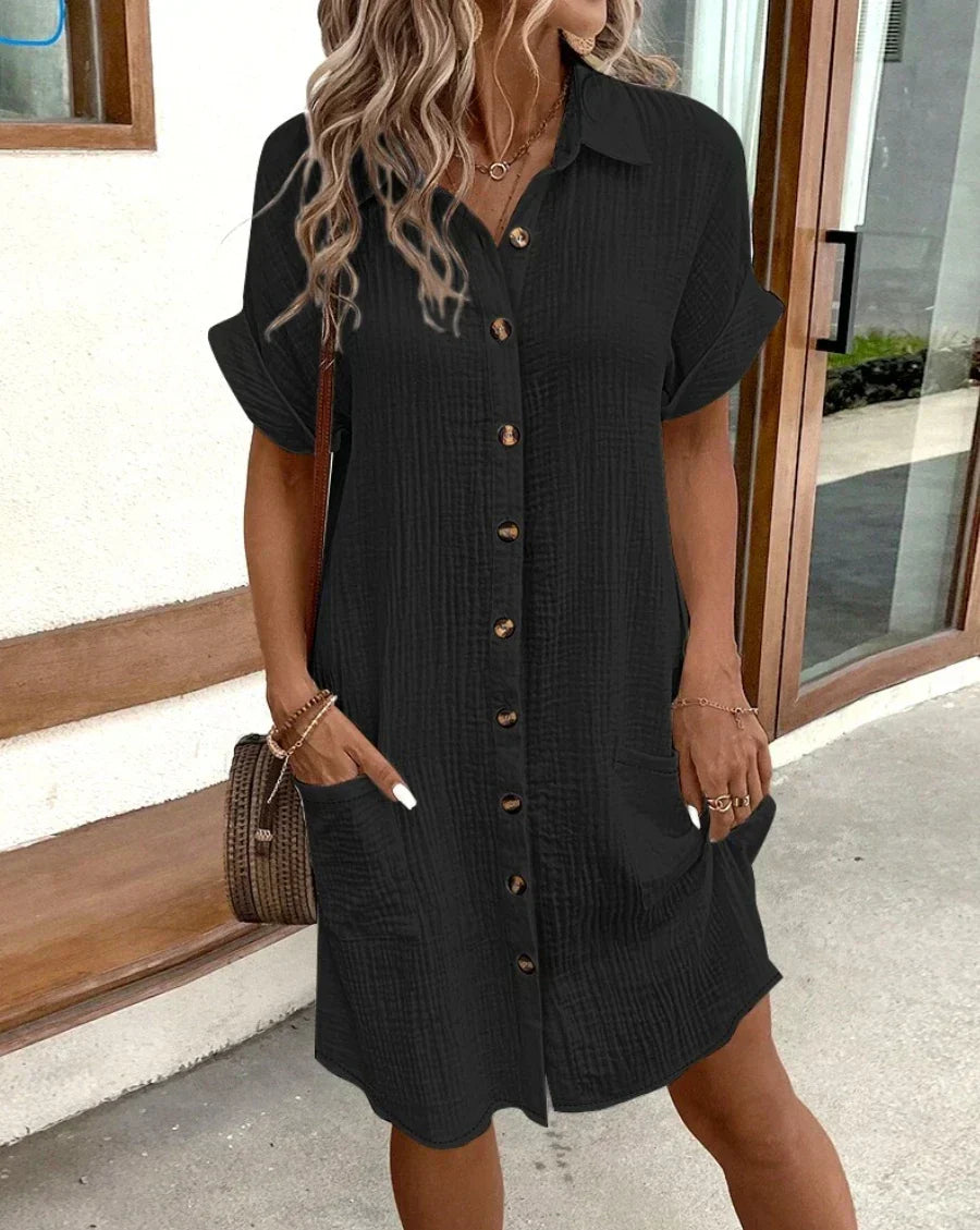 Liane™ | Serenity Cotton Mini Dress for Everyday Wear