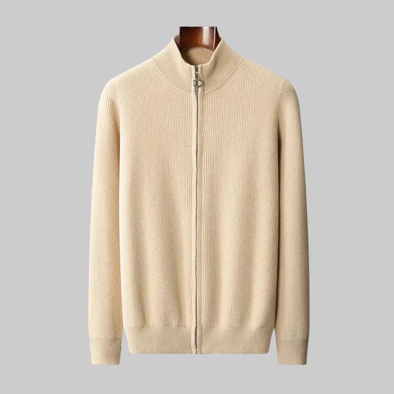 Valen Cashmere-Feel Zip Knit