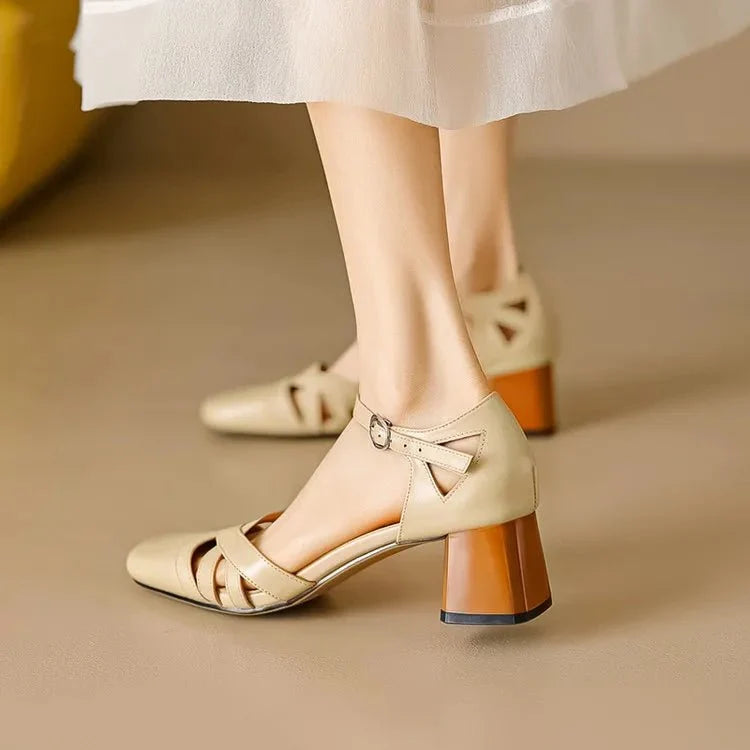 Wilhelmina™ | Caged Strappy Block Heels