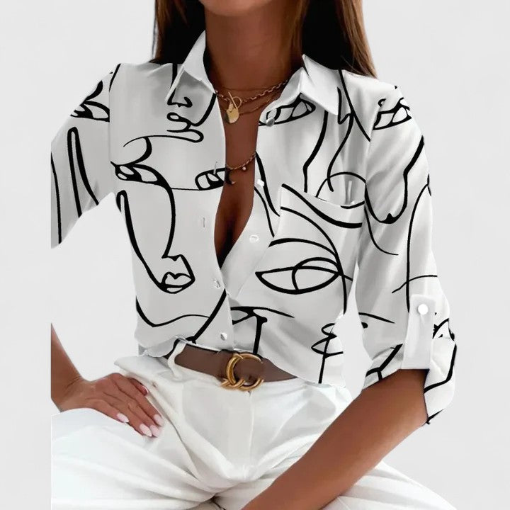 Lisette™ | Chic Long Sleeve Blouse for Any Occasion
