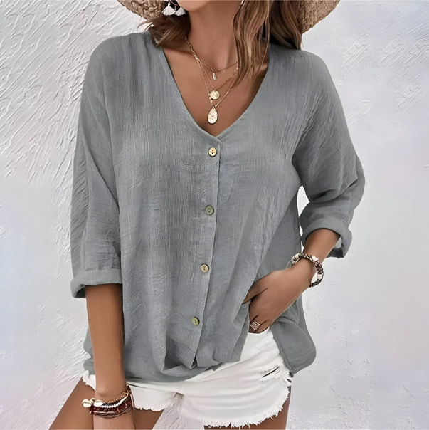 Marcia™ | Relaxed Button-Up Blouse