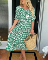Stella™ | Zora Sable Short-Sleeve Midi Dress for Every Occasion