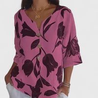 Isabel™ | Chic Floral Pattern Blouse for Special Occasions