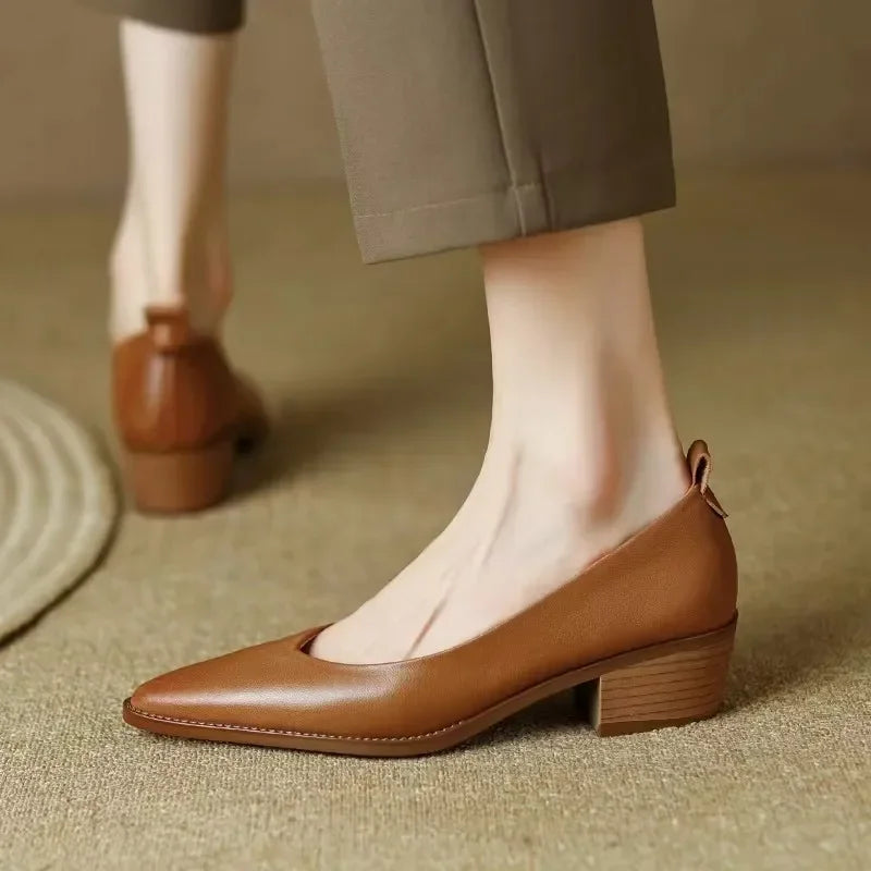 Harriet™ | Women's Block Heel Pumps Pointed Toe Slip On Work Shoes