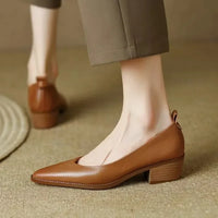 Harriet™ | Women's Block Heel Pumps Pointed Toe Slip On Work Shoes