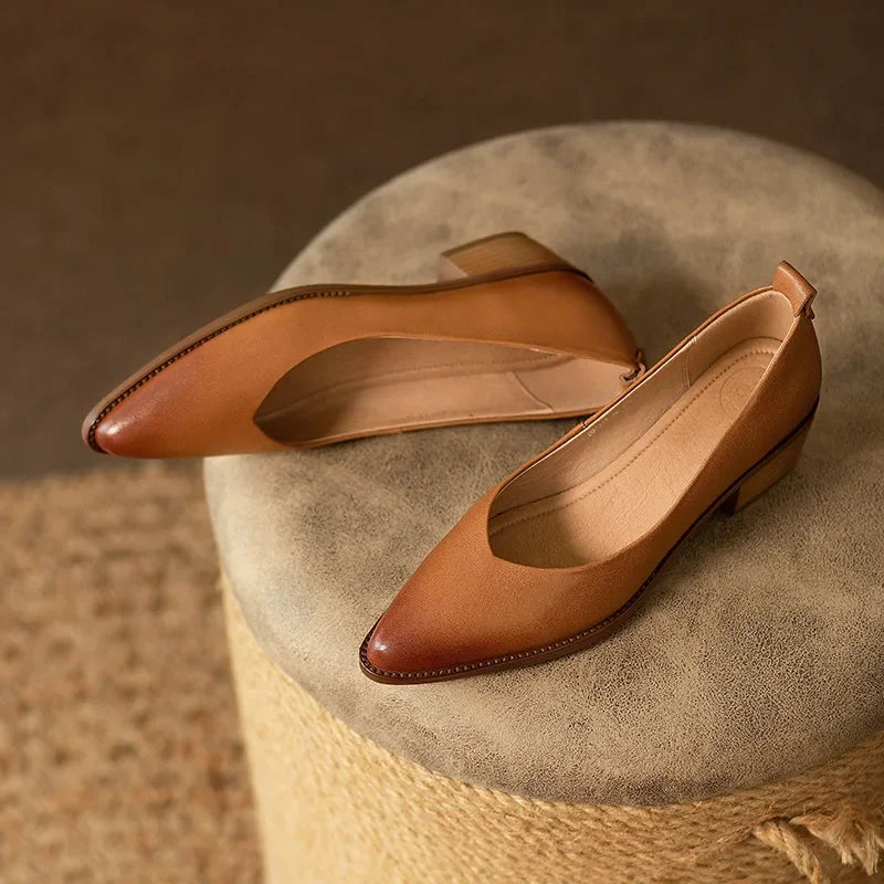 Harriet™ | Women's Block Heel Pumps Pointed Toe Slip On Work Shoes