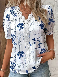 Joann™ | Floral Lace V-Neck Blouse