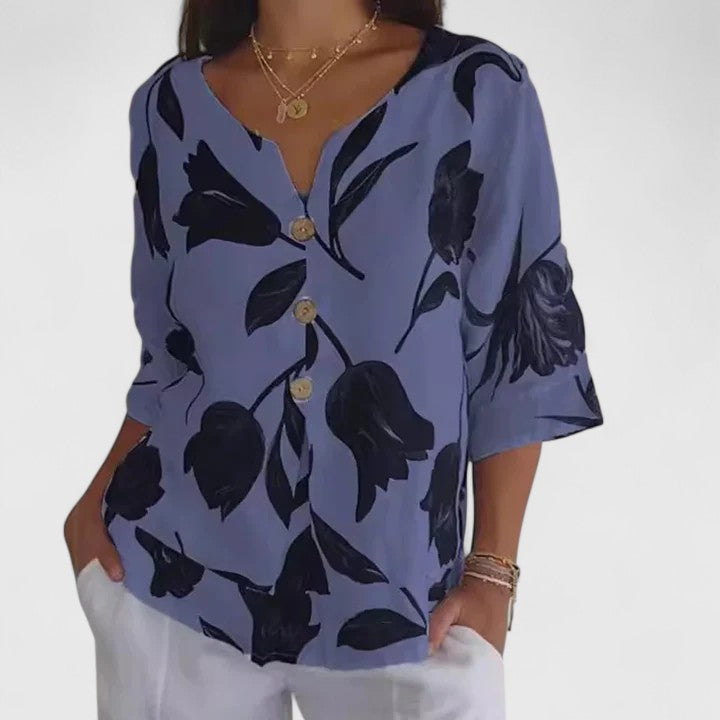 Isabel™ | Chic Floral Pattern Blouse for Special Occasions