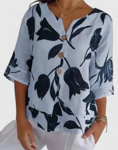 Isabel™ | Chic Floral Pattern Blouse for Special Occasions