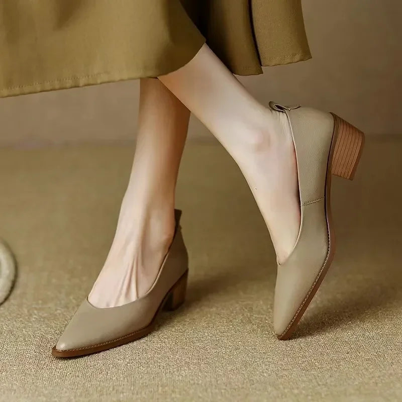 Harriet™ | Women's Block Heel Pumps Pointed Toe Slip On Work Shoes