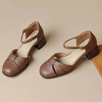 Augusta™ | Cutout Ankle Strap Block Heels