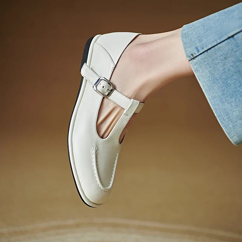 Petra™ | Women's T-Strap Mary Jane Flats Round Toe Low Heel Pumps