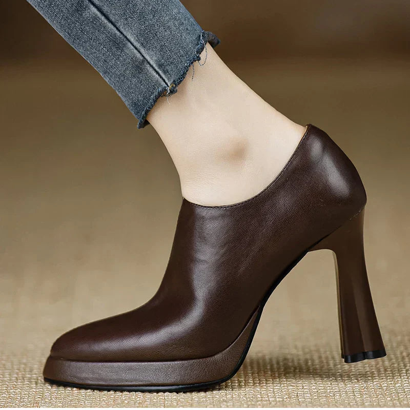 Giselle™ | Women's High Heel Pumps Platform Block Heel Side Zipper