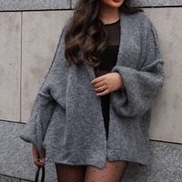 Hayden | Knit Cardigan with Balloon Sleeve Detail