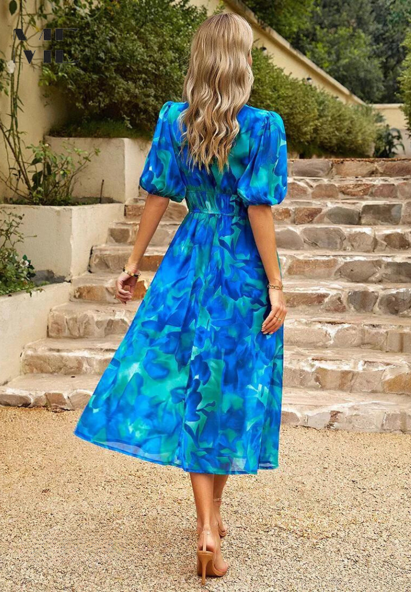 Odalys | V-Neck Floral Maxi Dress