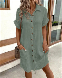 Karoline™ | Monique – Cotton Polo Shirt Dress