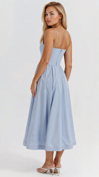 Evelyn™ | Ascot Style A-Line Midi Dress for Special Occasions