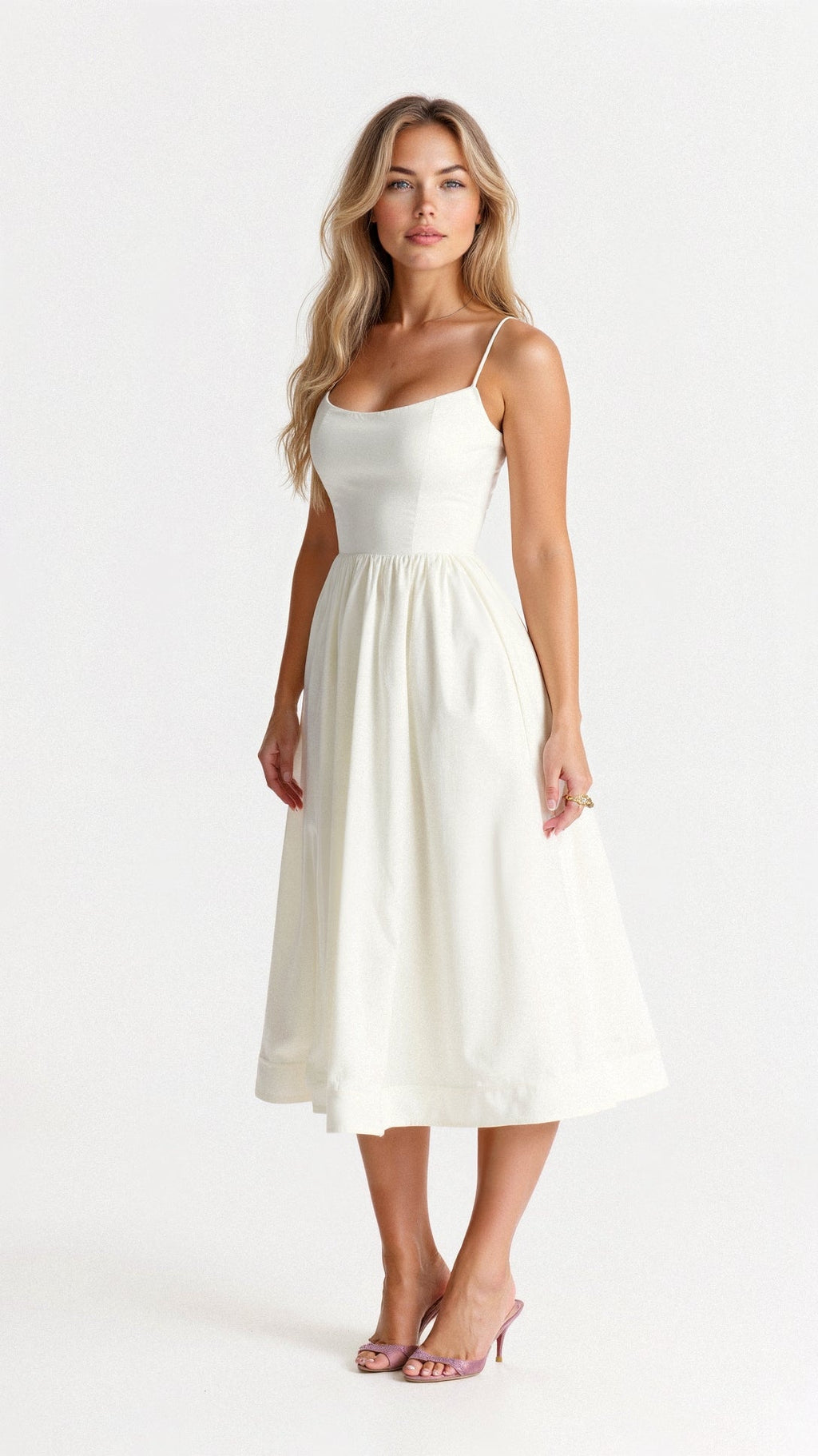 Evelyn™ | Ascot Style A-Line Midi Dress for Special Occasions