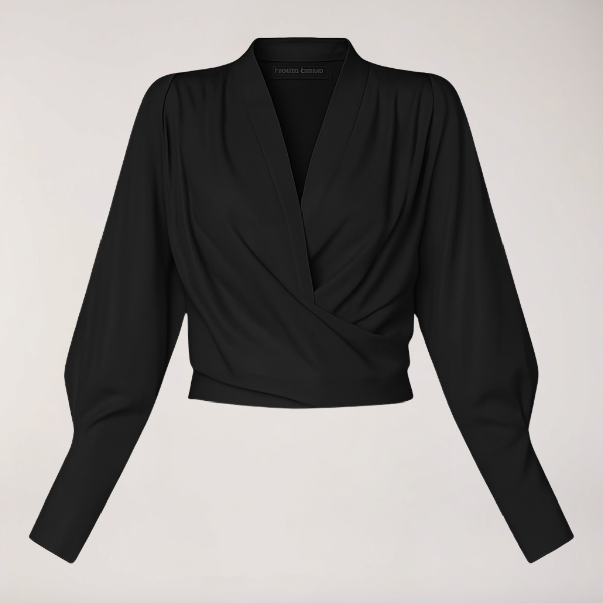 Style200™ | Chic V-Neck Blouse with Puff Sleeves for Stylish Occasions