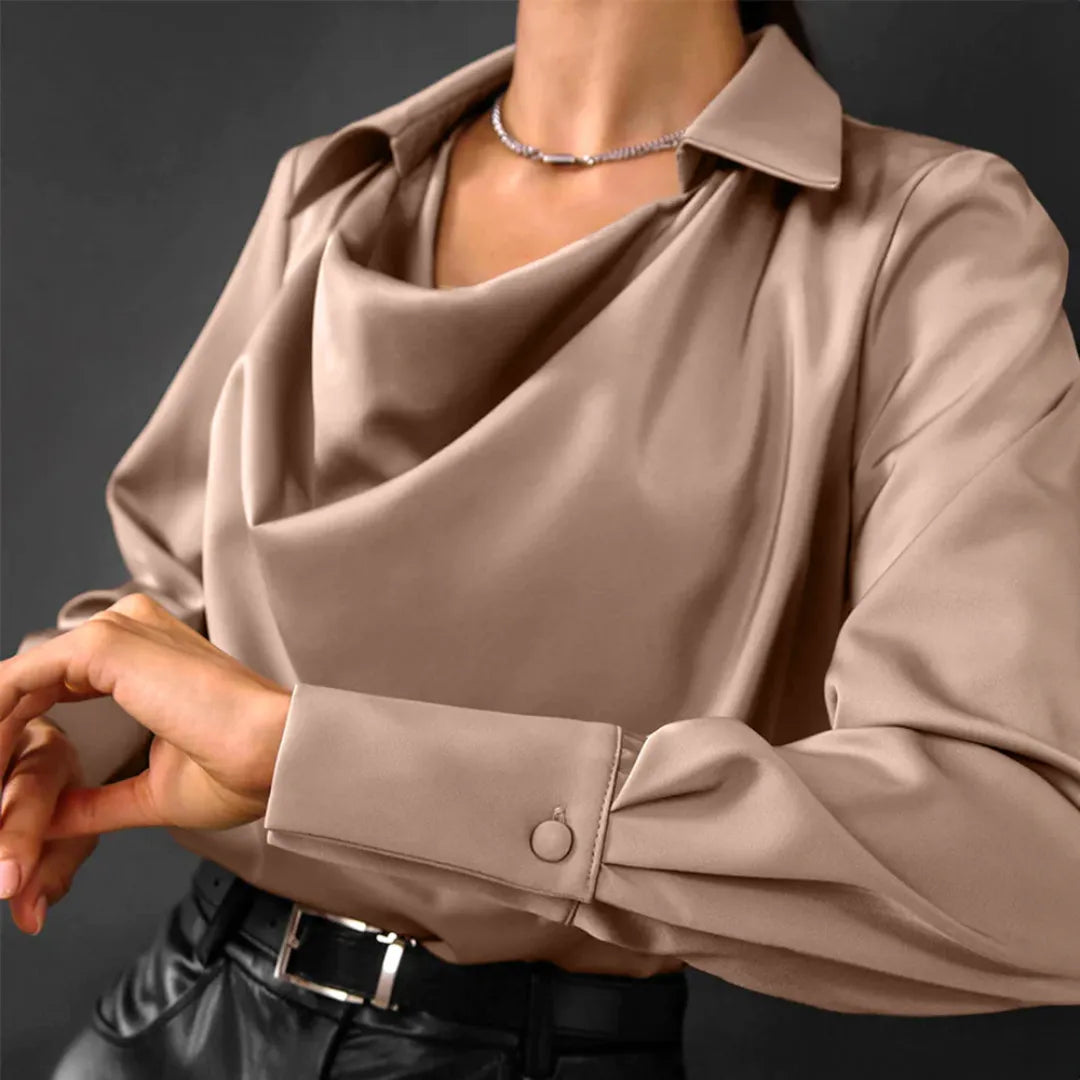Style200™ | Chic Women's Cowl Neck Long Sleeve Top for Any Occasion