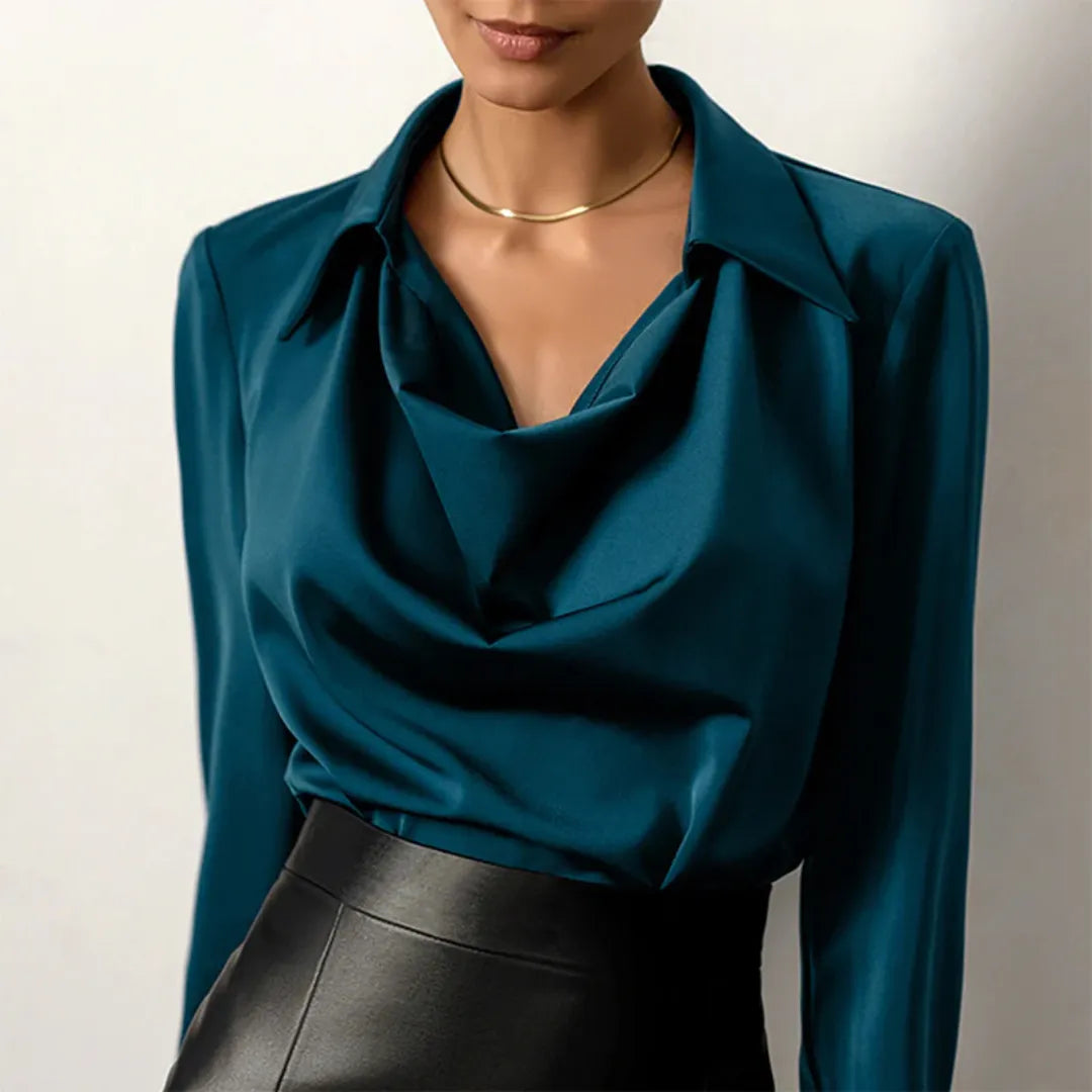 Style200™ | Chic Women's Cowl Neck Long Sleeve Top for Any Occasion