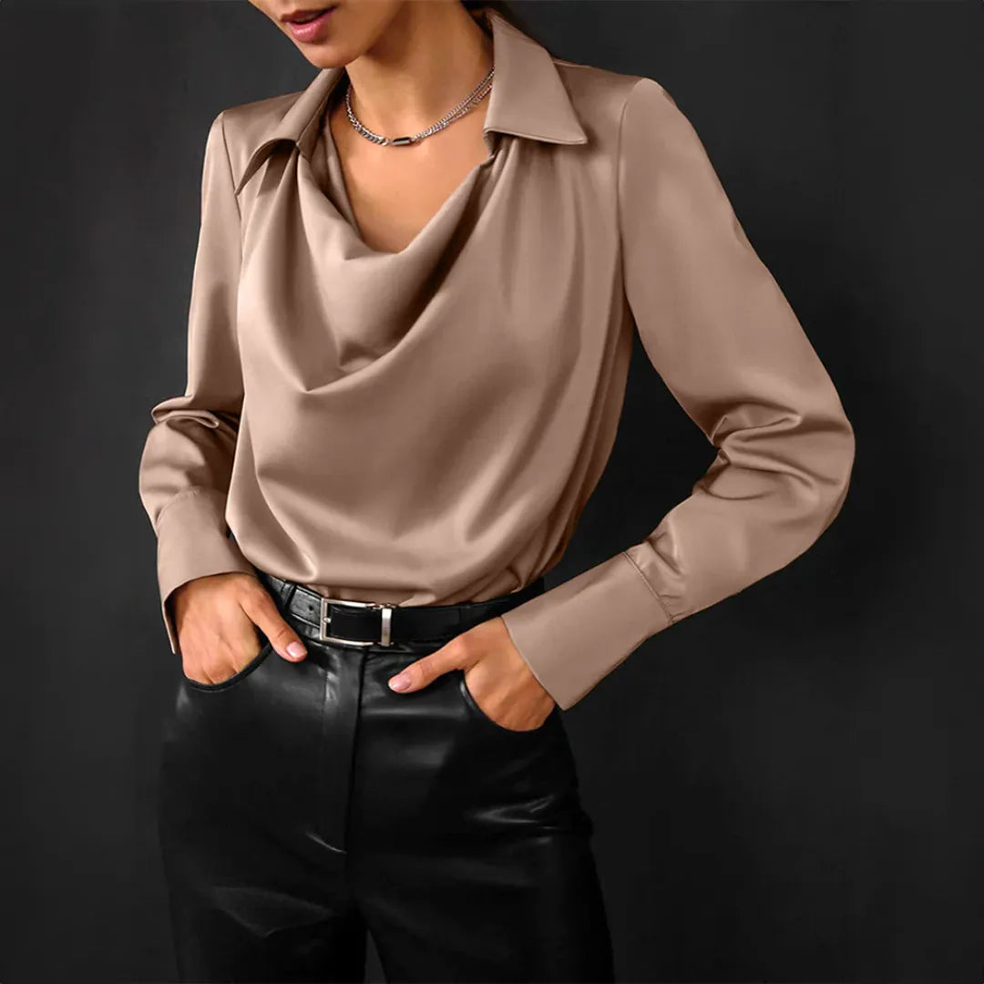 Style200™ | Chic Women's Cowl Neck Long Sleeve Top for Any Occasion