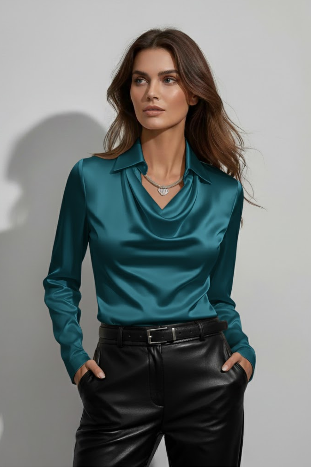 Style200™ | Chic Women's Cowl Neck Blouse for Any Occasion