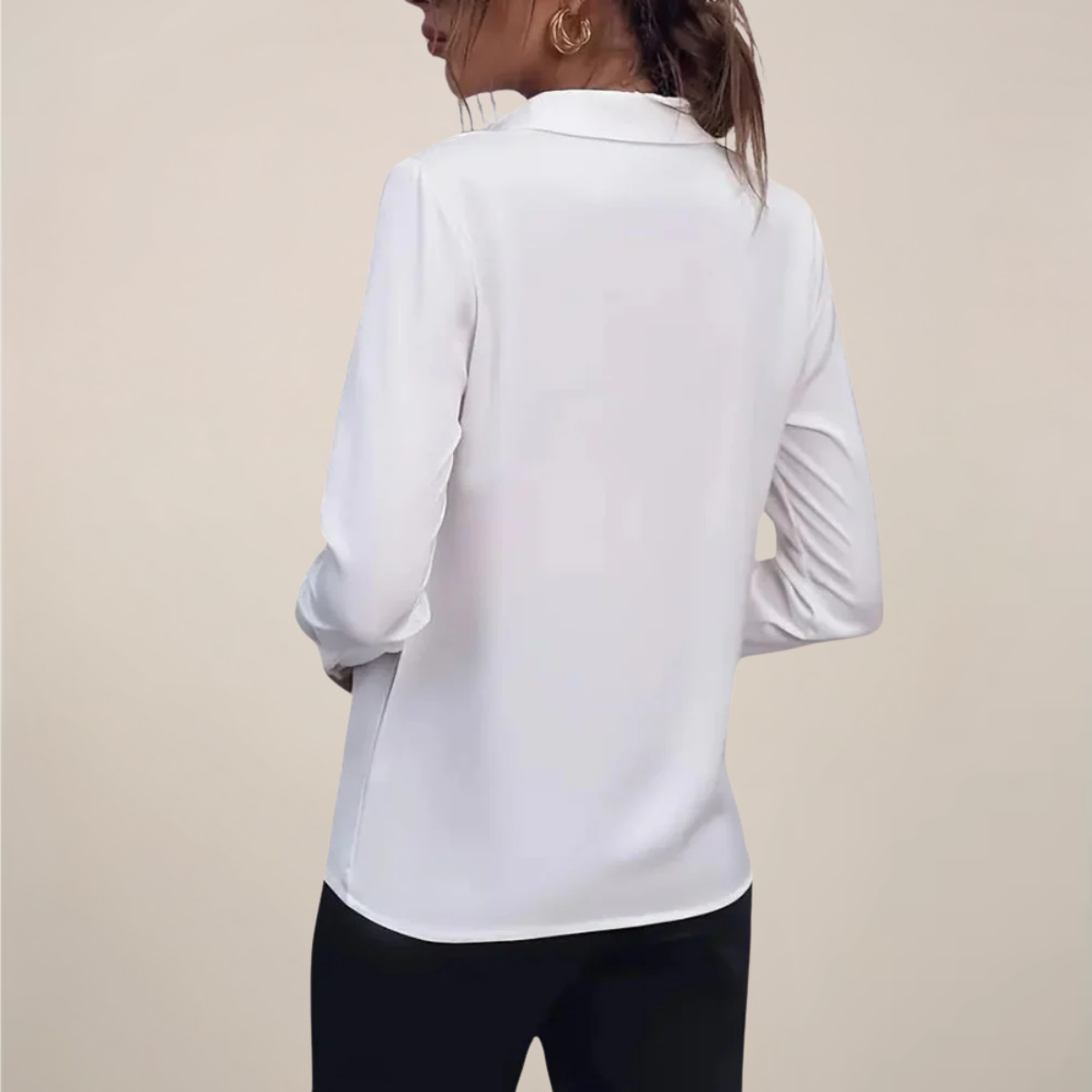 Style200™ | Chic Long Sleeve Collar Blouse for Any Occasion