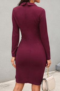 Celeste™ | Women's Long Sleeve Knee Dress - Stylish Office Attire - Year-Round Wear