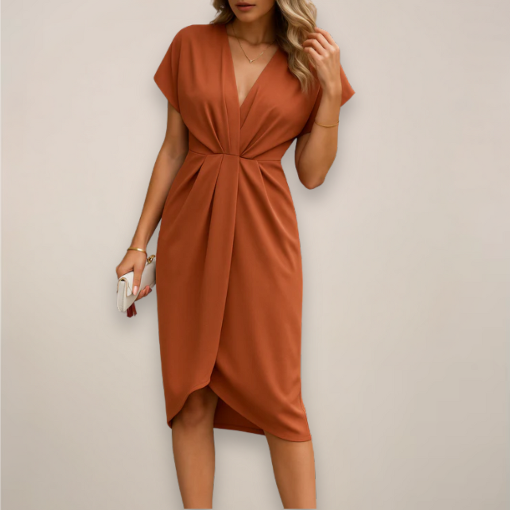 Cosette™ | Chic Midi Wrap Dress for Every Event