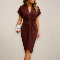 Cosette™ | Chic Midi Wrap Dress for Every Event