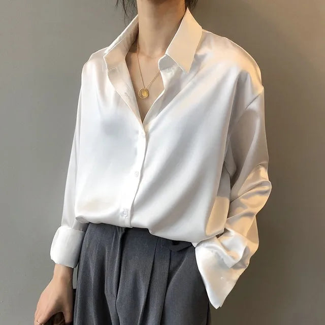 Style200™ | Women’s Satin Blouse - Chic Style for Any Occasion
