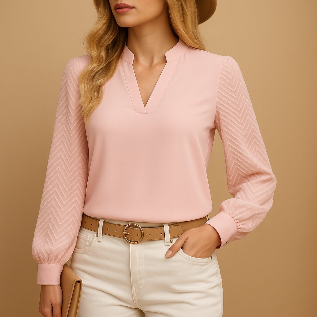 Style200™ | Women's Flowy V-Neck Top for Chic Everyday Wear
