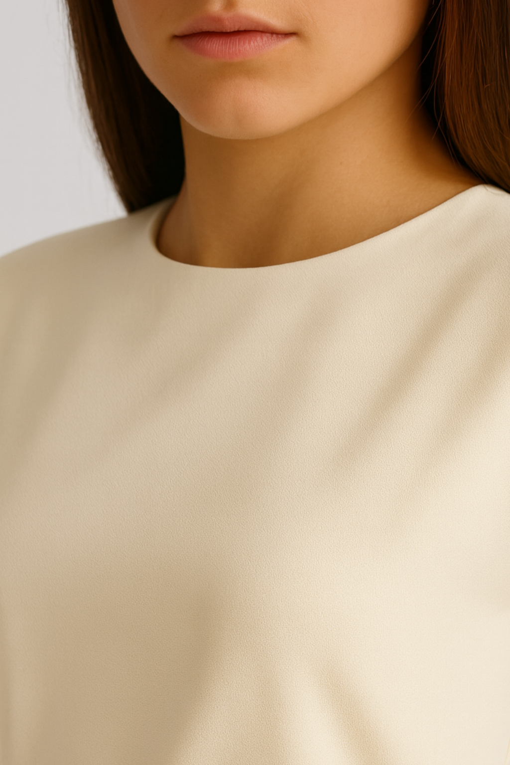 Tara™ | Chic White Midi Dress with Button Accents and Side Slit