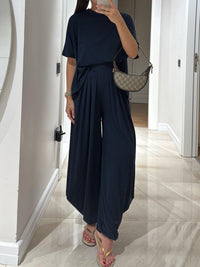 Leanne™ | Casual Top & Wide-Leg Pants Set