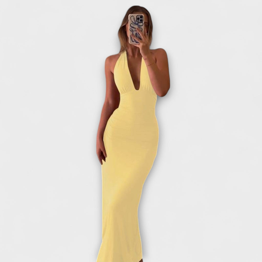 Style200™ | Chic Backless Halter Neck Evening Gown