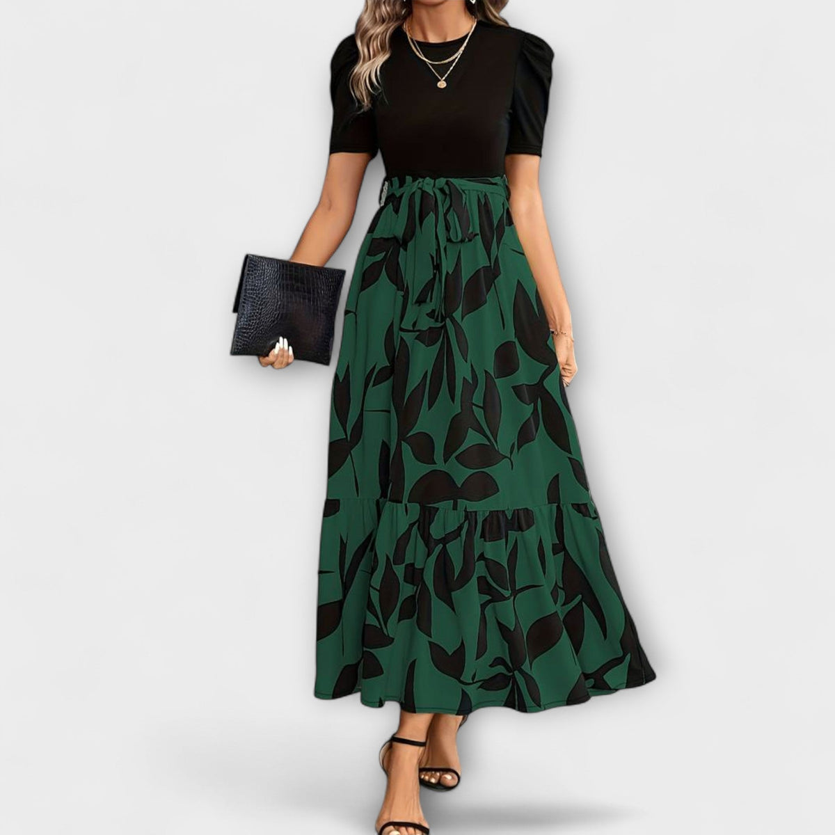 Style200™ | Floral Pattern Summer Dress for Outdoor Gatherings