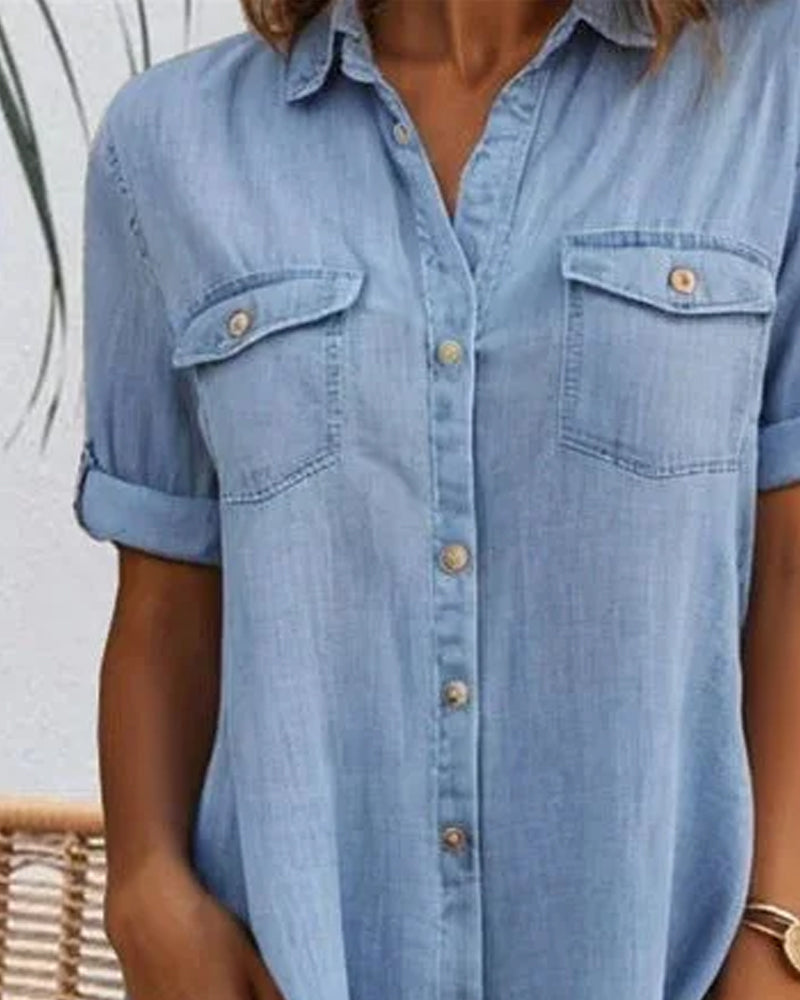 Élise | Short Sleeve Shirt Dress