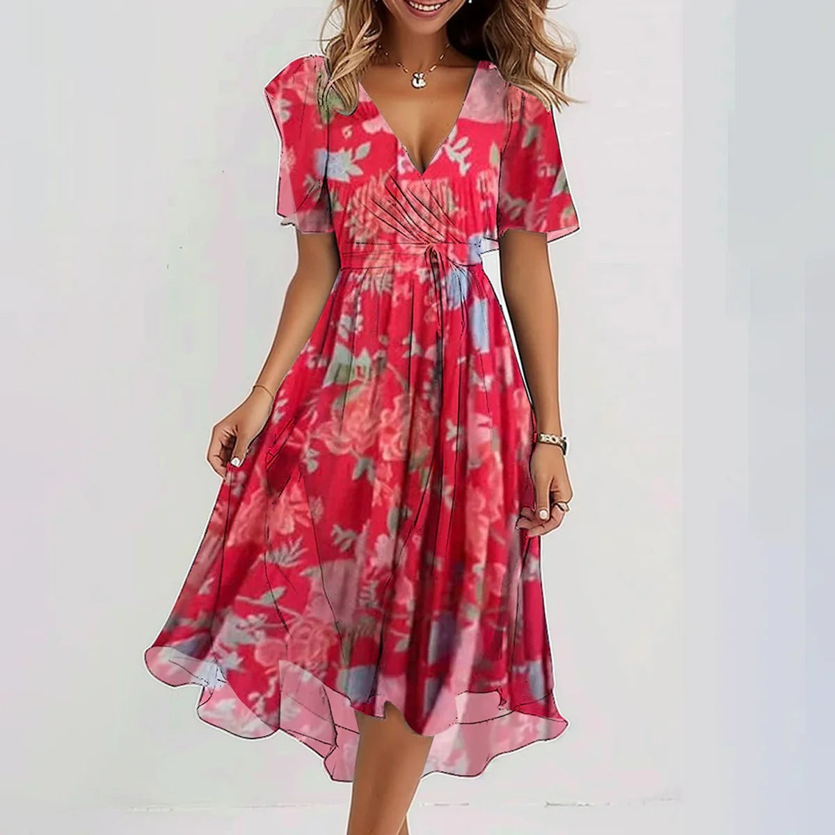 Presley | Wedding Guest Midi Dress
