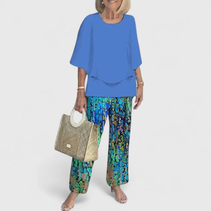 Fern™ | Women's Casual Floral Print Top and Wide-Leg Pants Set