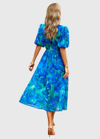 Style200™ | Chic Floral Midi Dress for Any Occasion