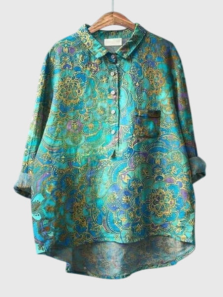 Valeria™ | Valeria™ - Floral Print Chiffon Blouse for Everyday Wear