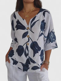 Laura™ | Stylish V-Neck Blouse for Every Occasion