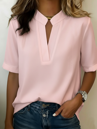Serena™ | Women's V-Neck Short Sleeve Blouse Casual Summer Top