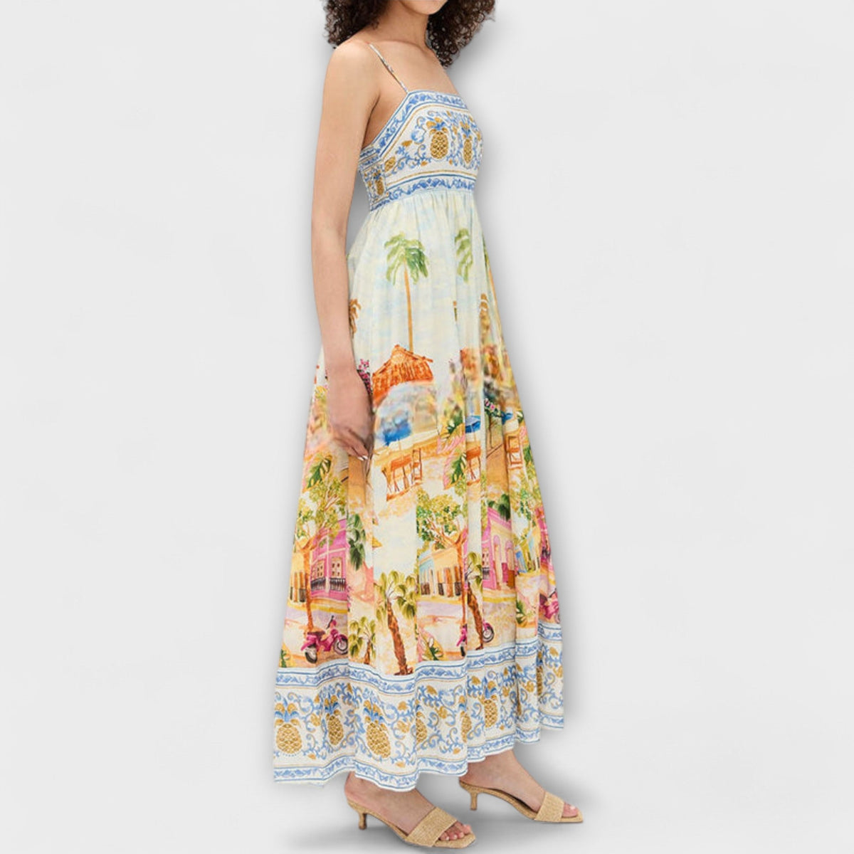 Style200™ | Aracati Multicolor Maxi Dress for Summer Events
