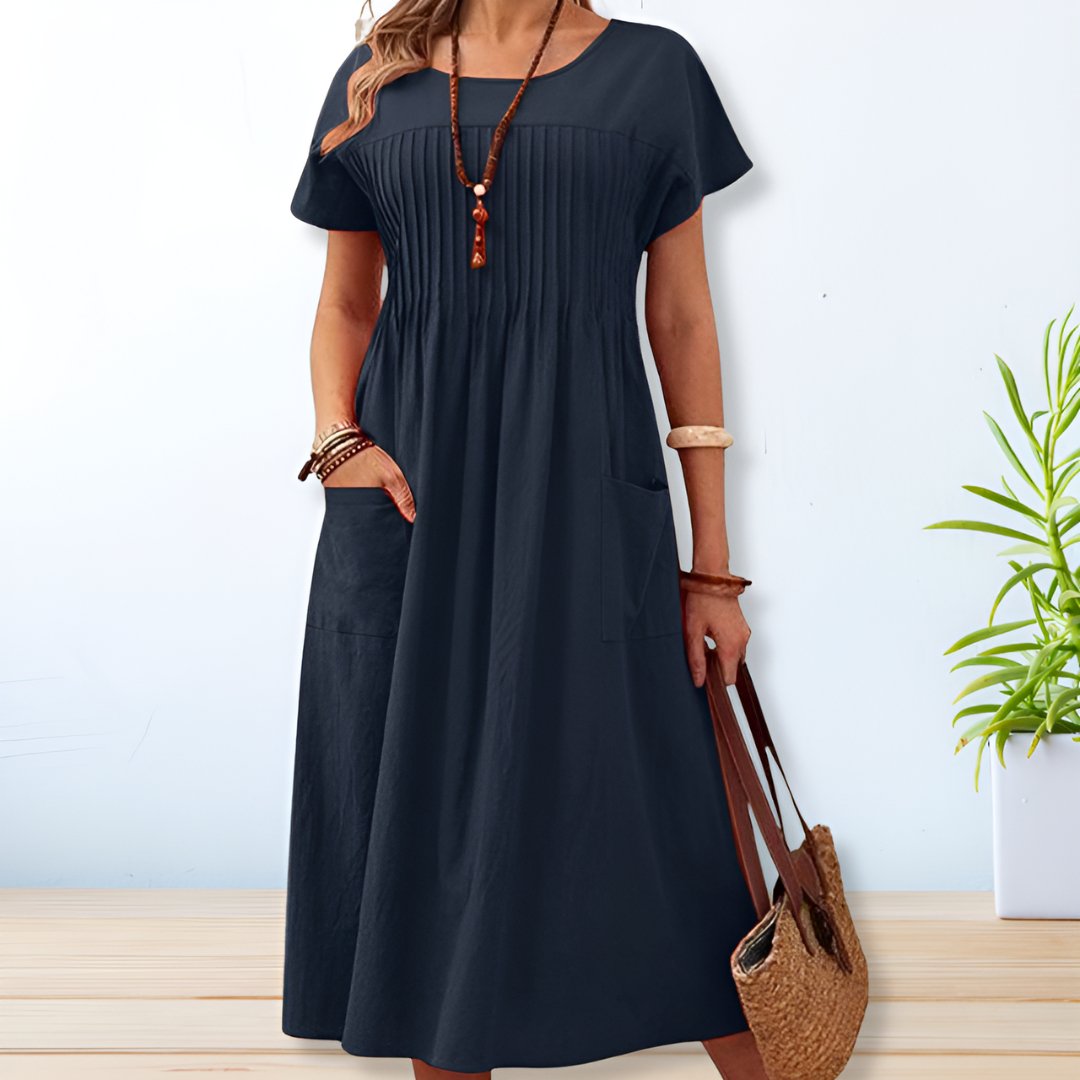 Amélie | Crew Neck Midi Dress