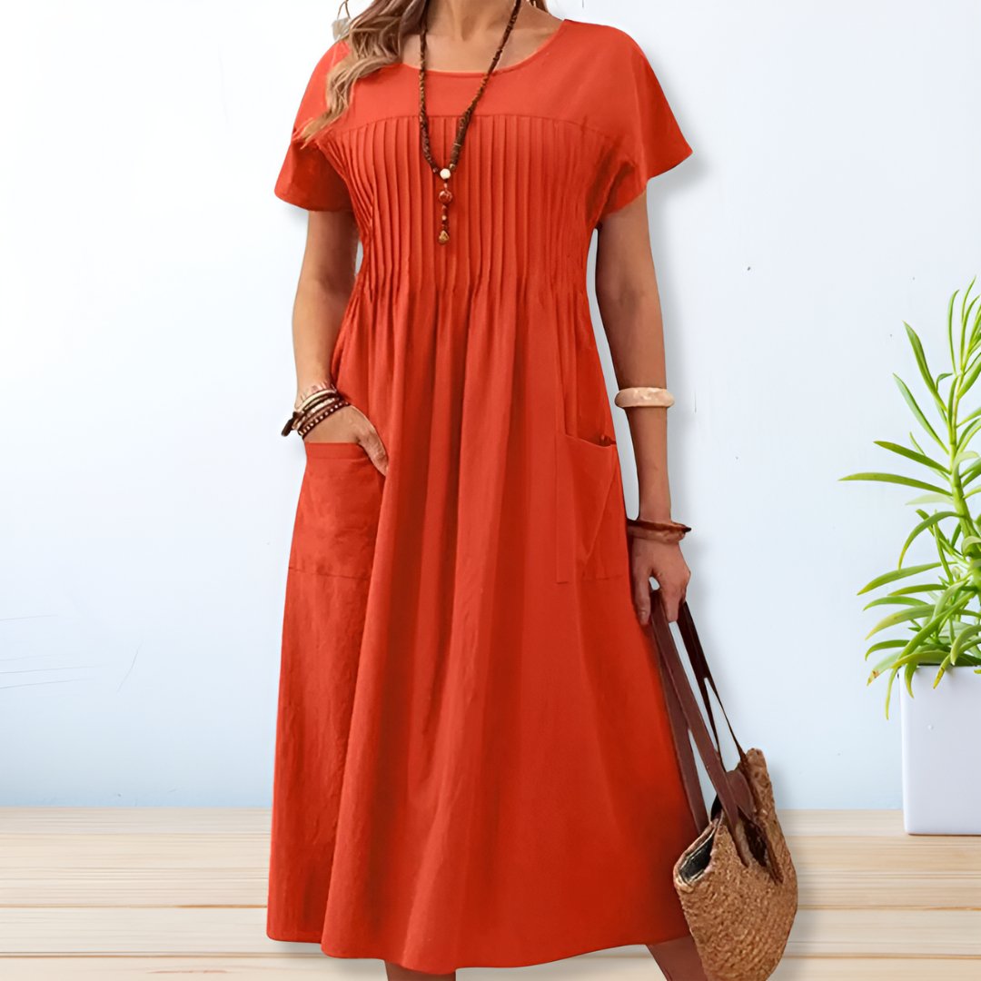 Amélie | Crew Neck Midi Dress