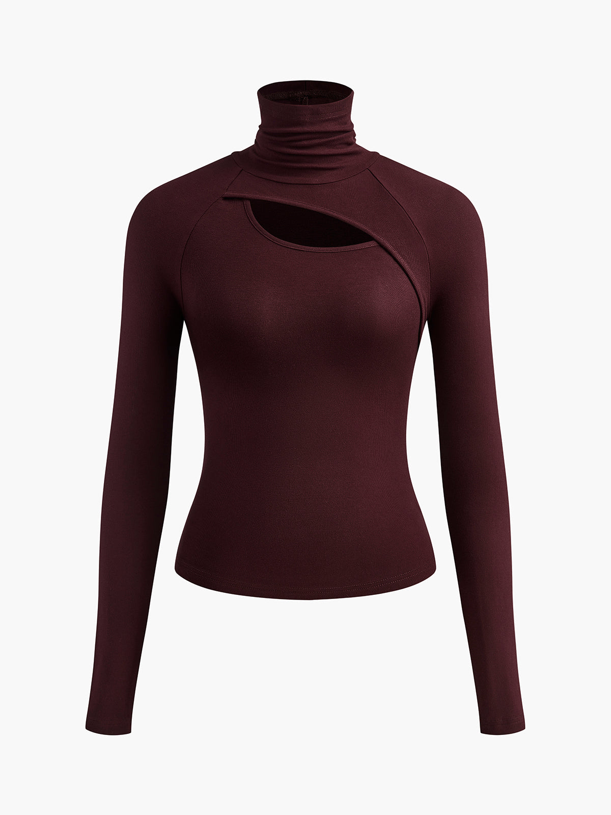 Ravena™ | Women's Turtleneck Cutout Top Long Sleeve Fitted Going Out Top